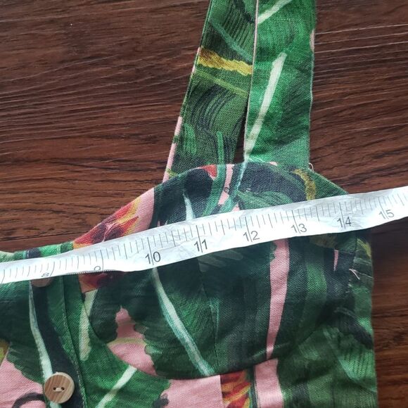 NWT FARM Rio 100% Linen Tropical Chic Trendy Amazonia Forest Mini Dress Size XS - Picture 5 of 14